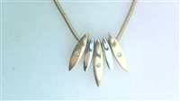 Halskette Sommer Dame B&B in Gold Diamante 0.03 Ct B&B FOGLIE DIA CT 0.03 G/VS - B&B FOGLIE DIA CT 0.03 G/VS